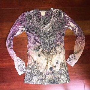 Long Sleeve Sexy Patterned Shirt